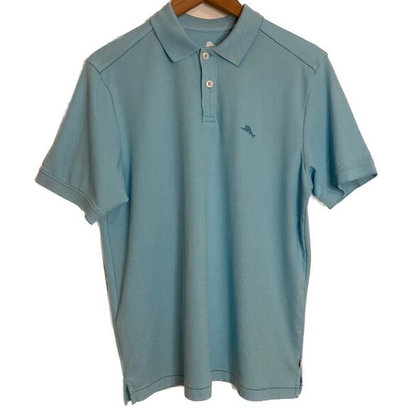 Tommy Bahama Aqua Blue Cotton Blend Polo Size Small - Picture 7 of 7